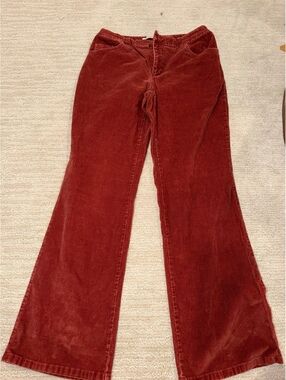 St. John's Bay red corduroy bootcut pants